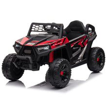 Load image into Gallery viewer, UWR-Nite 12V Kids Ride on Car, Electric Off-Road UTV Truck with Forward and Reverse Functions, Double Open Doors, Safety Belt, Horn, Music, and Lights for Kids Aged 3-5 Years

